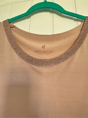 Juicy Couture Metallic Trim Blush Tee